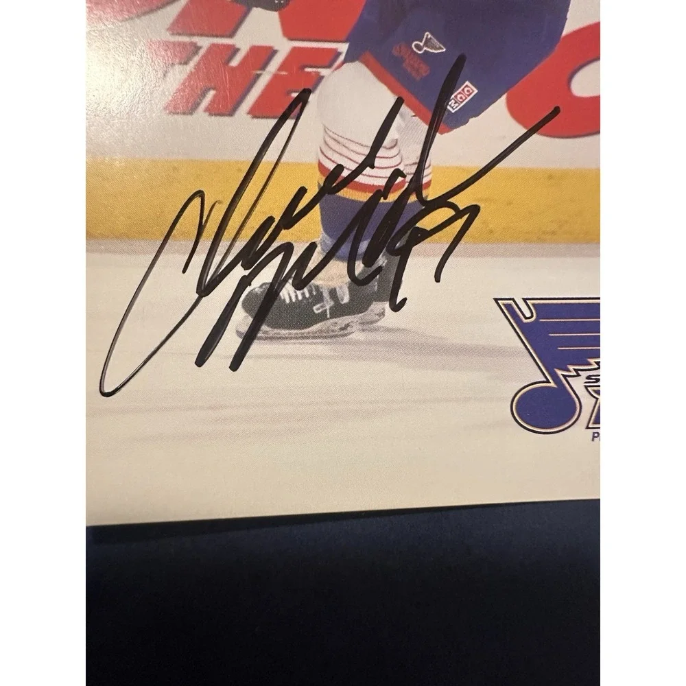 1997 Chris McAlpine Autographed Card #19 St Louis Blues 4x6